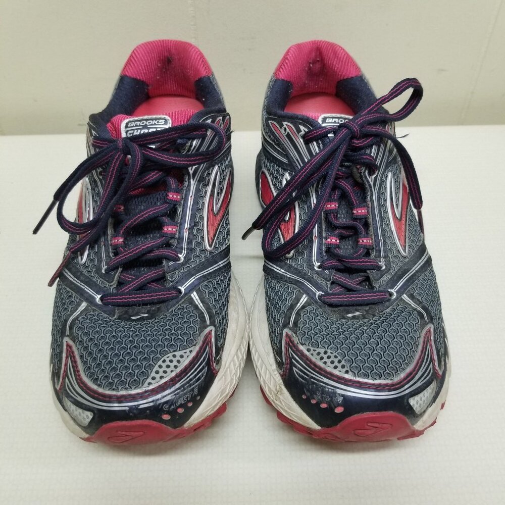 Brooks 8.5B Ghost 6 Neutral Black Pink Running Sport Tennis Shoes Sneakers Train